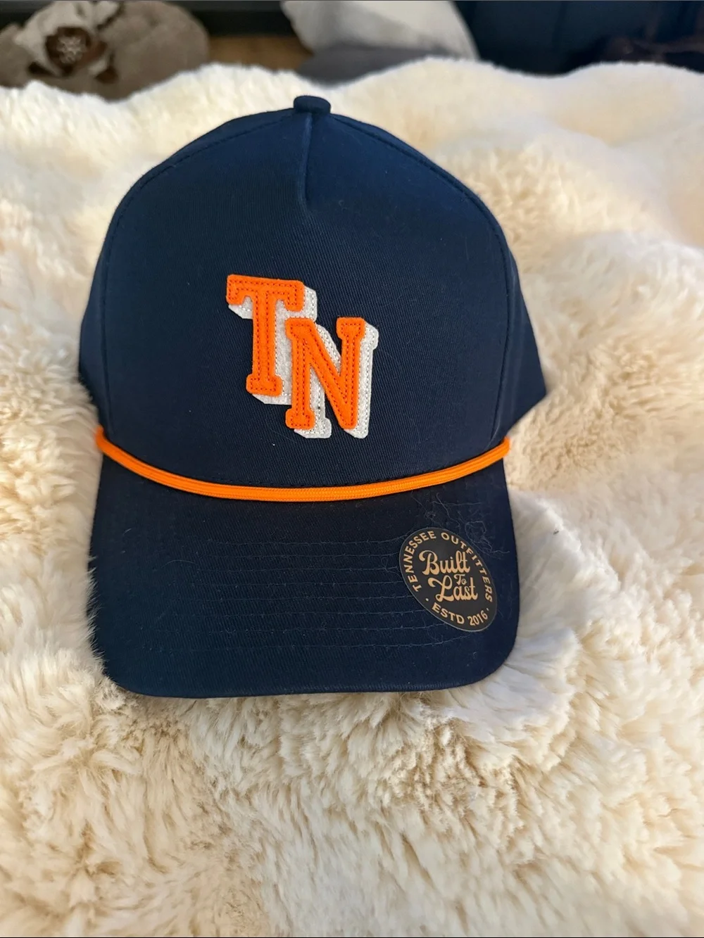 TN Navy and Orange Unisex 5 Panel Trucker Hat